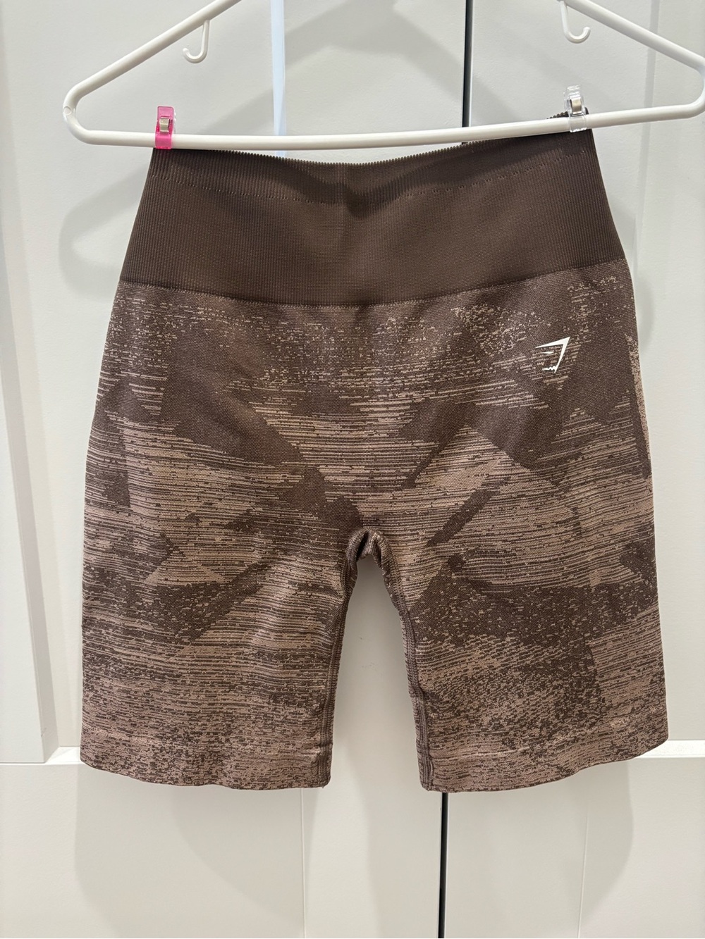 Gymshark Brown Seamless High-Waist Bike Shorts
